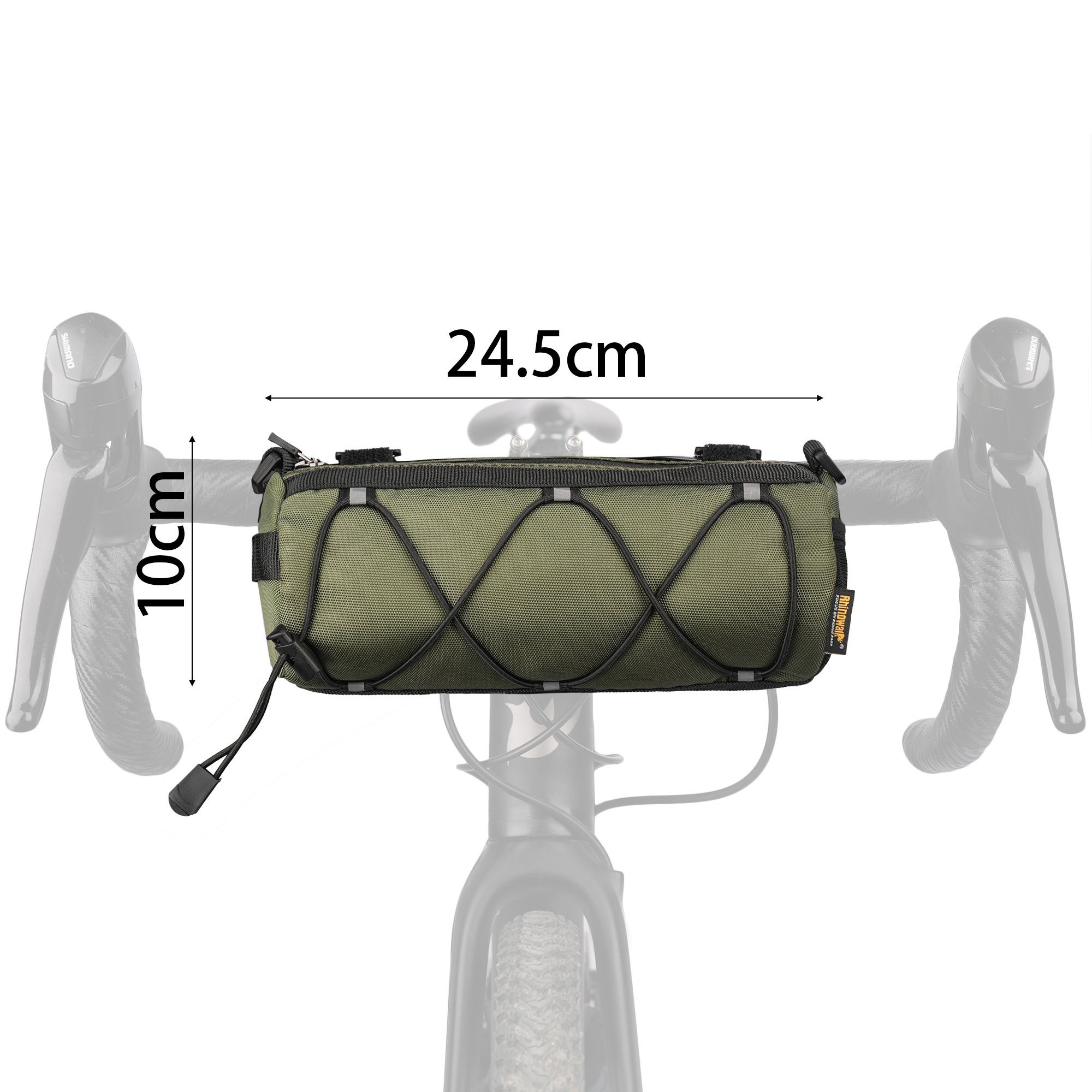 rhinowalk Fahrradtasche RK9103 (Lenkertasche Robustes Netz aus 900D Polyester, 1-tlg., Crossbody Tasche), 12 Farben auswählbar, mit Schultergurt 2,4L