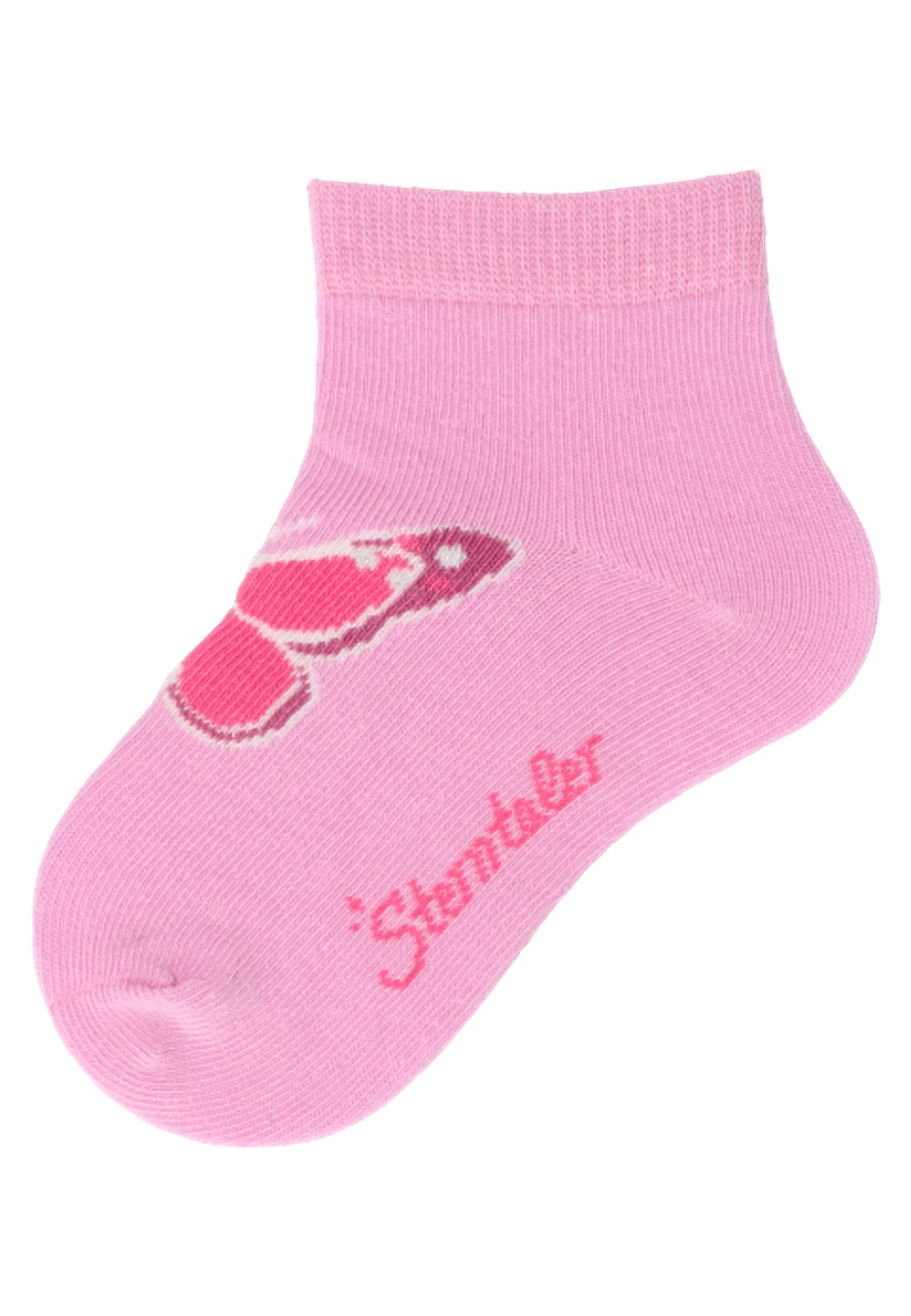Socken im 3er Pack mit Motiv Herz in versch. Farben