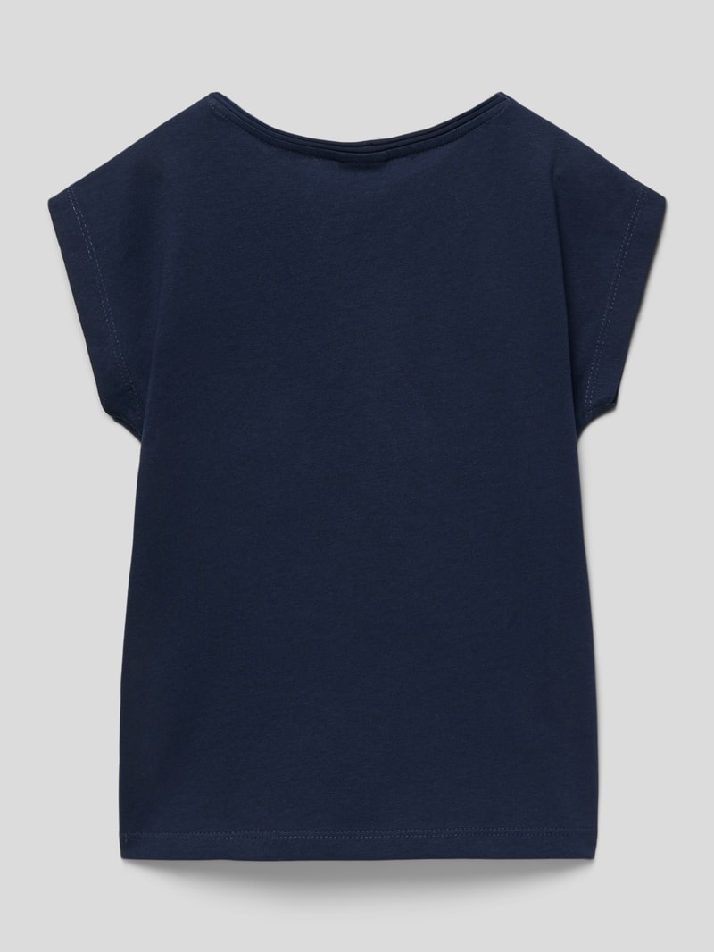 T-Shirt mit Motiv-Print in marineblau