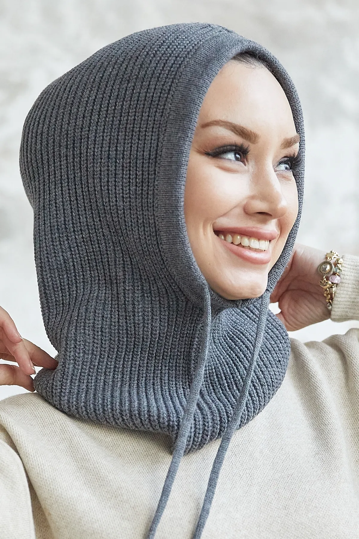 InStyle  Rona Knitwear Balaklava – Anthrazit