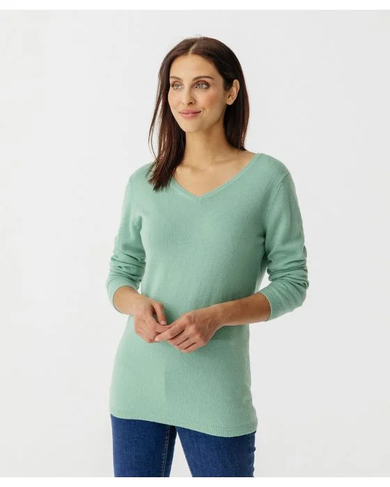 Pull col V en pur cachemire