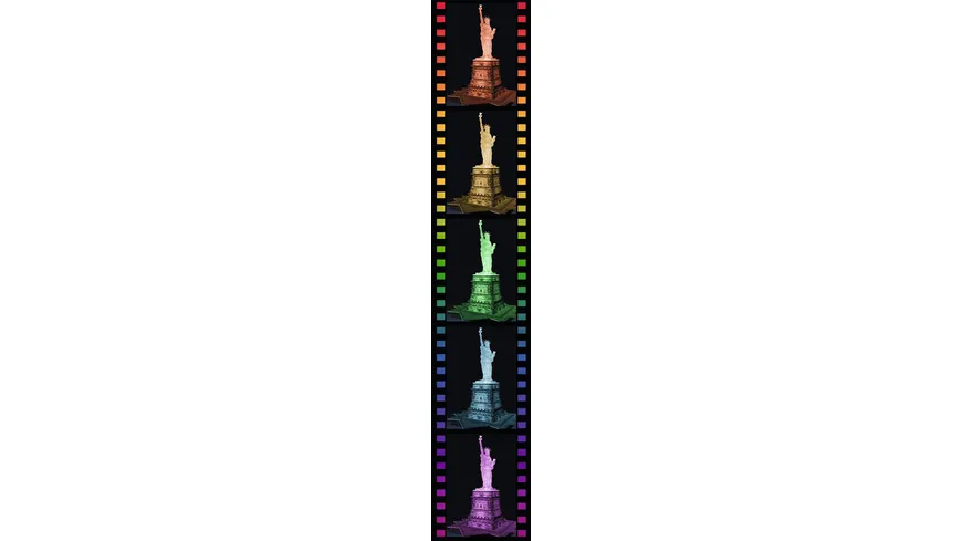 Ravensburger Puzzle - 3D-Puzzle - Freiheitsstatue bei Nacht, 108 Teile