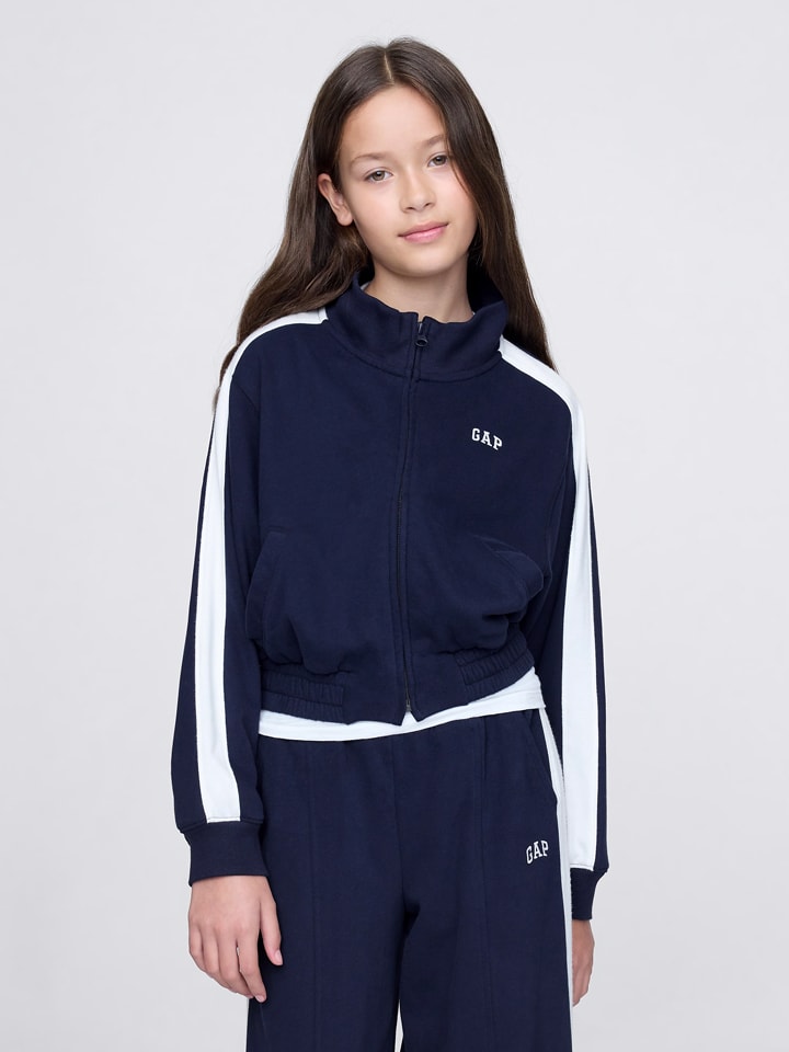 GAP Sweatjacke in Dunkelblau/ Weiß günstig kaufen
