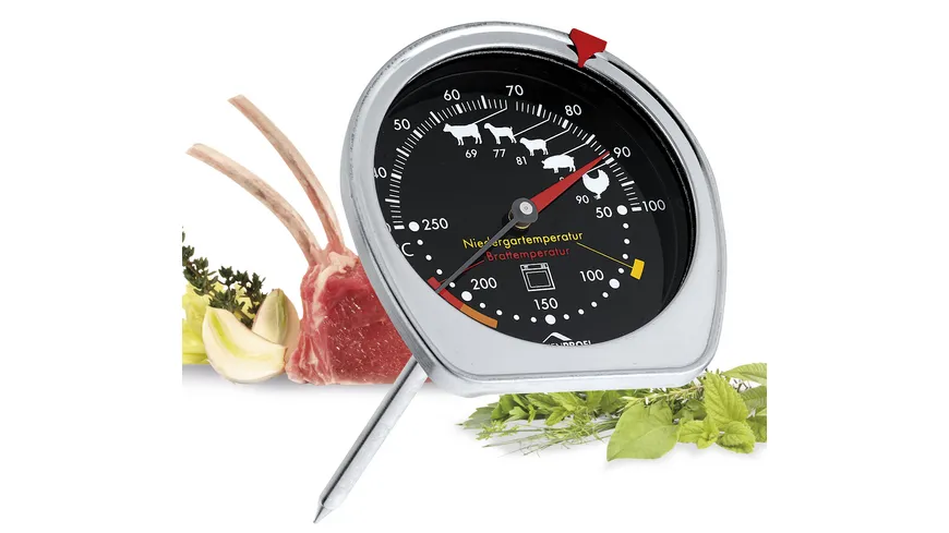 KÜCHENPROFI Braten-/ Ofenthermometer schwarz