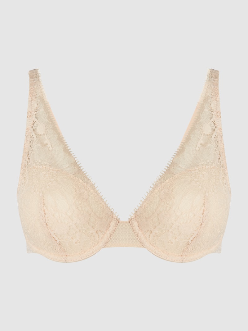 Bügel-BH aus floraler Spitze Modell 'Day to Night' in beige