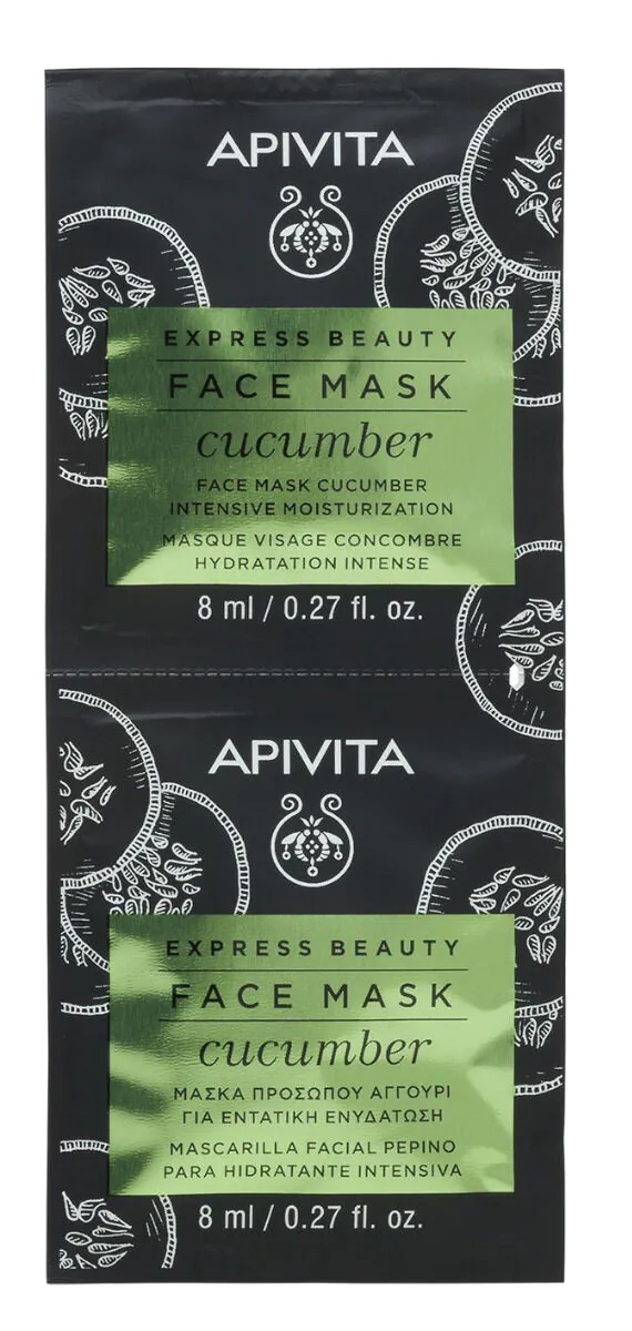 Apivita Express Beauty Intensivt Fugtgivende Agurk Ansigtsmaske