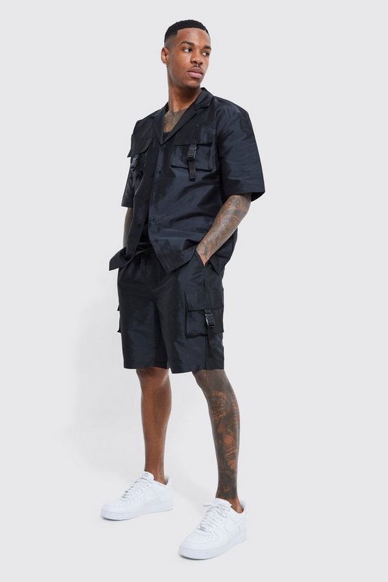 Kurzärmliges Utility-Hemd & Cargo-Shorts