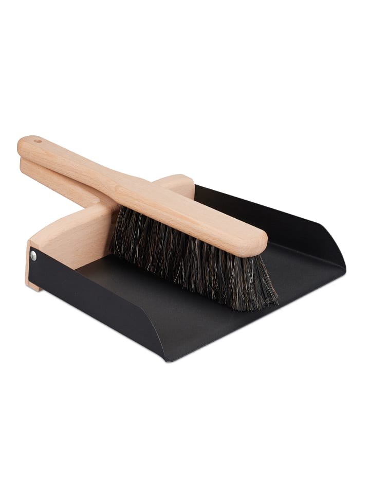 relaxdays Kehrgarnitur in Schwarz/ Natur günstig kaufen onesize