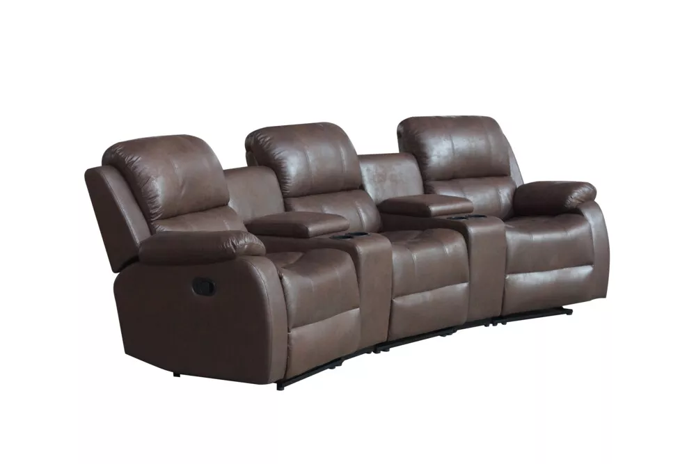 Happy Home Happy Home Home-Cinema 3-Sitzer Polstergarnitur braun