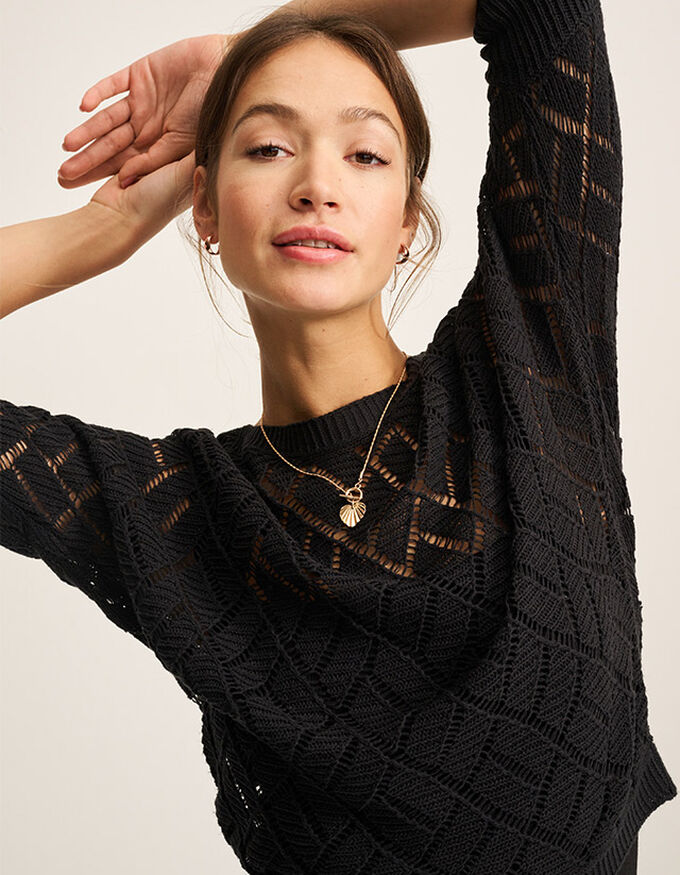 Strickpullover - Baumwoll-Mix
