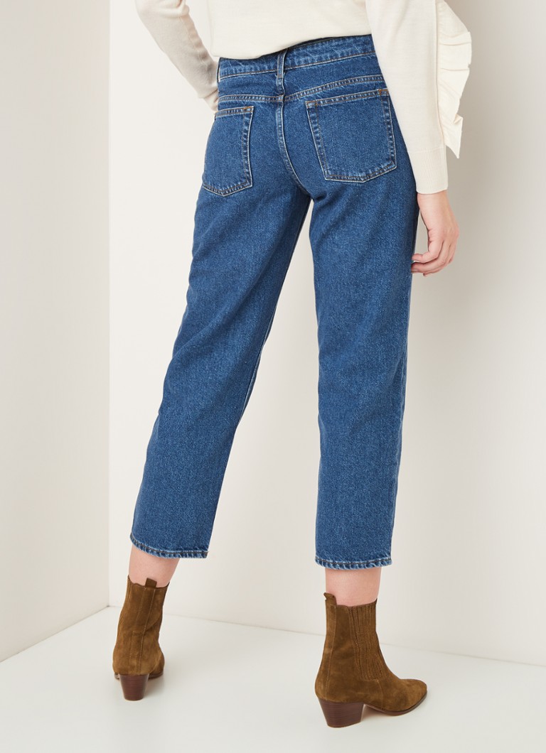 Pantaloni scurți din denim cu talie înaltă și bandă dublă Sandro Kitty
