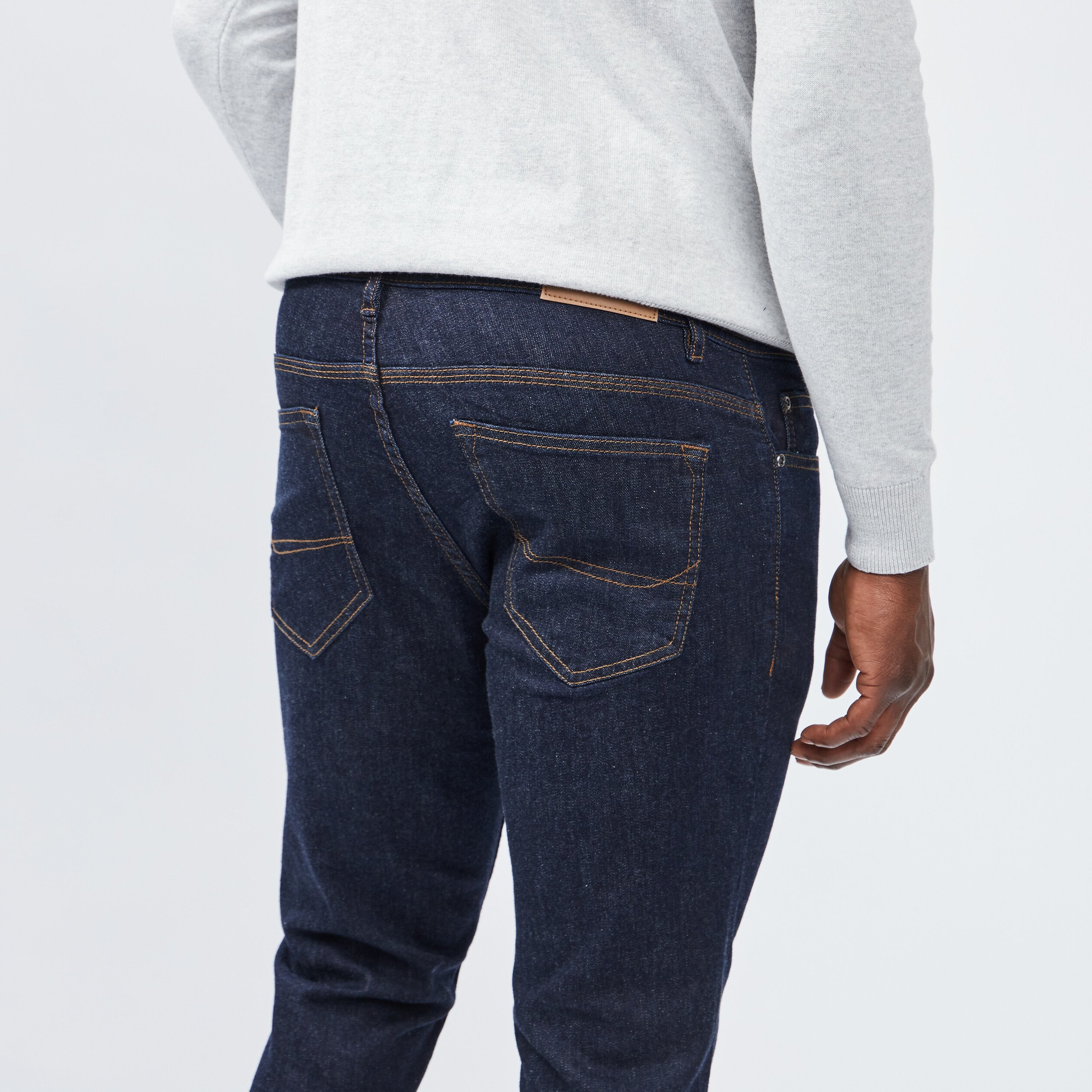 Jeans slim taille standard denim brut homme | La Halle