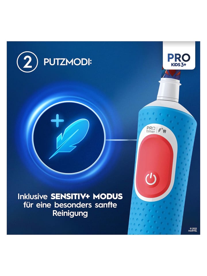 Oral-B Zahnbürste Pro Kids Spiderman in Blau günstig kaufen onesize