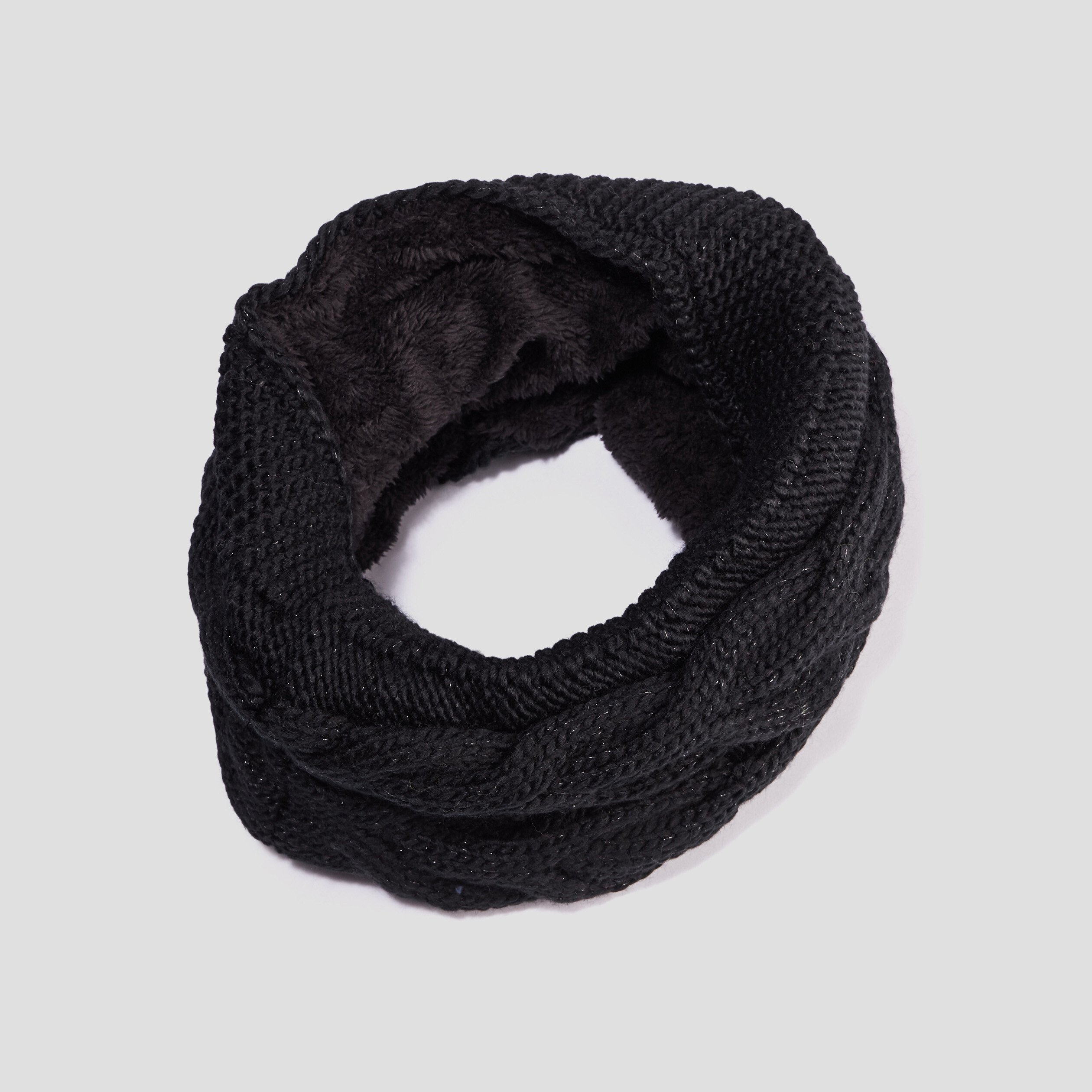 Snood avec torsades noir femme | La Halle