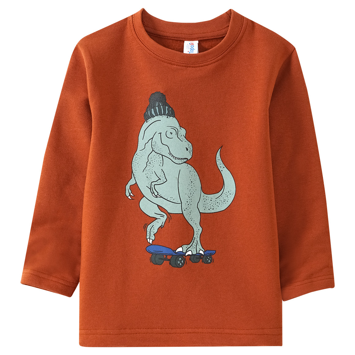 Jungen Langarmshirt mit Dino-Motiv