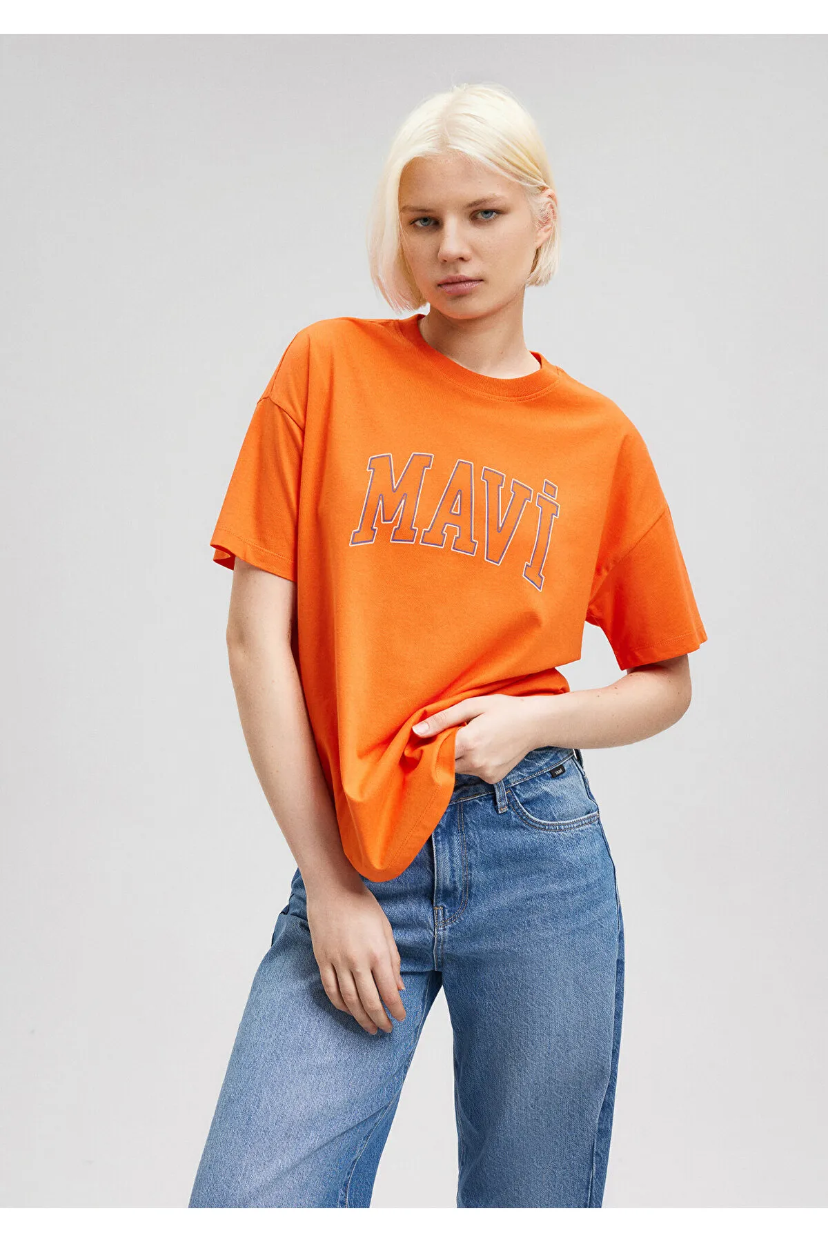 Mavi  Oranges T-Shirt mit Logo-Aufdruck Normale Passform / Normale Passform1611193-70485