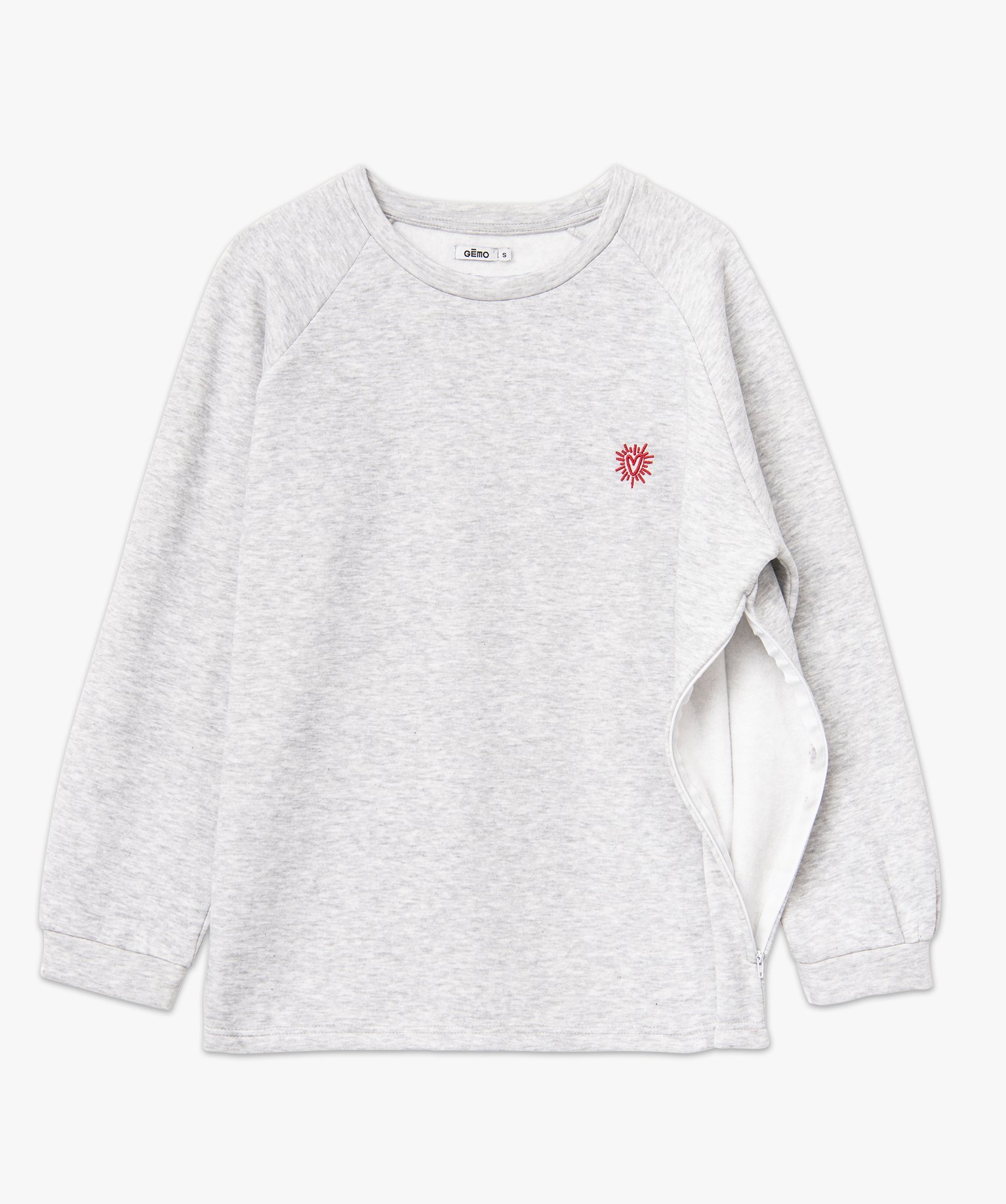 Sweat femme spécial maternité gris | GEMO
