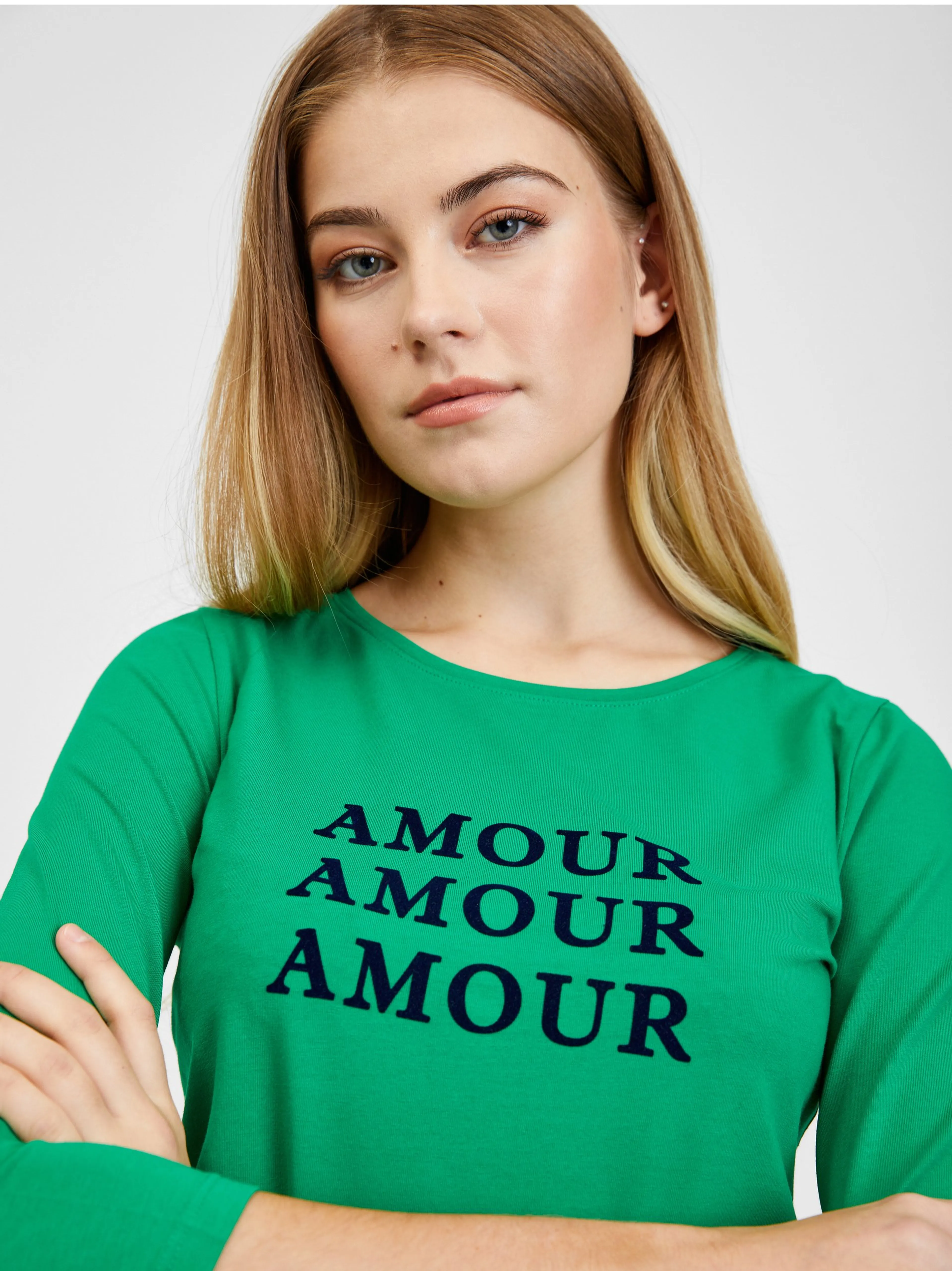 Grünes Damen-T-Shirt ORSAY
