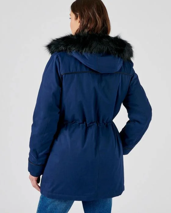 Parka 3 en 1 chaude doublée Thermolactyl + gilet imitation fourrure