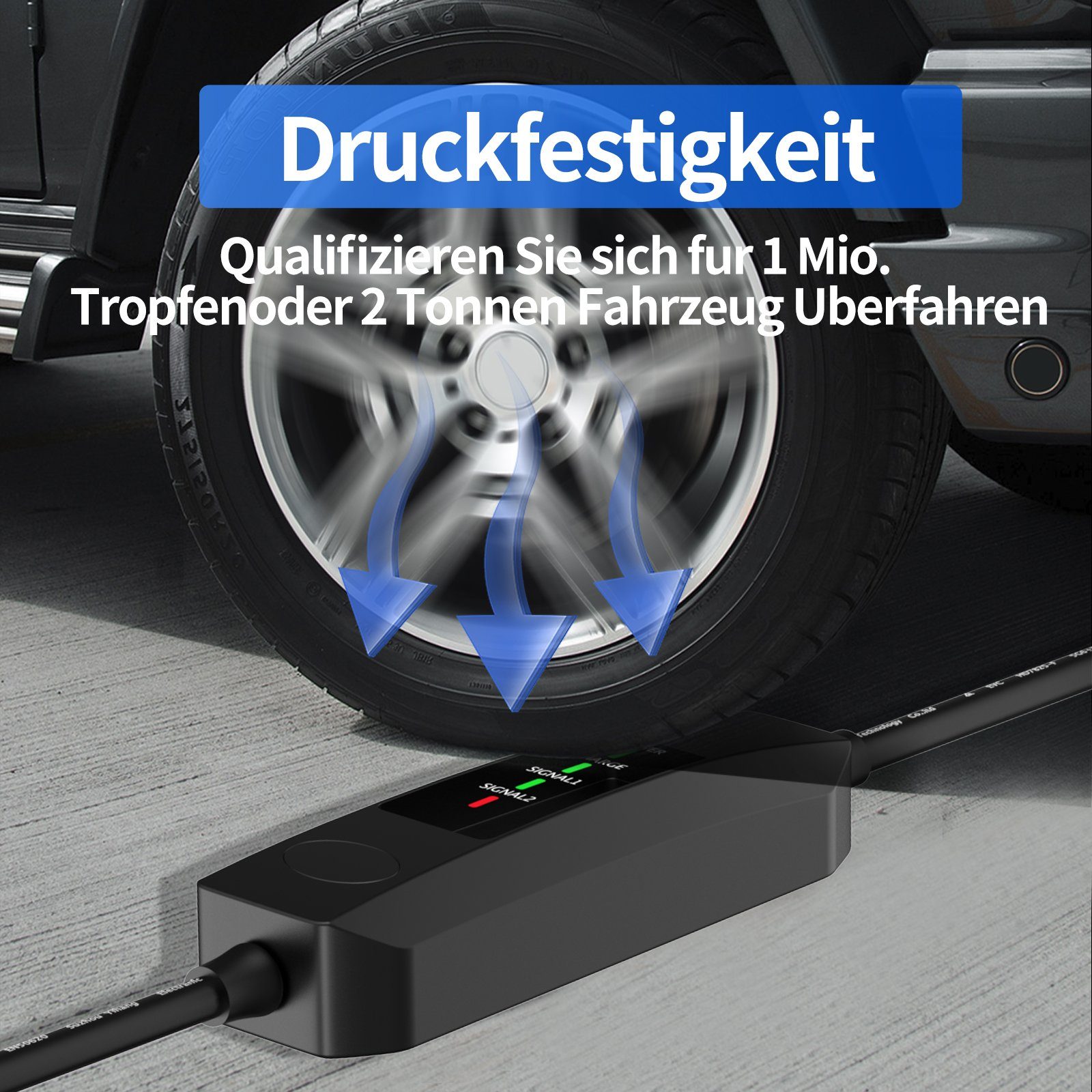 Joycharge Tragbares EV Ladegerät Elektroauto-Ladestation Type 2, 3,70kW / 16A, 1-phasig Schuko