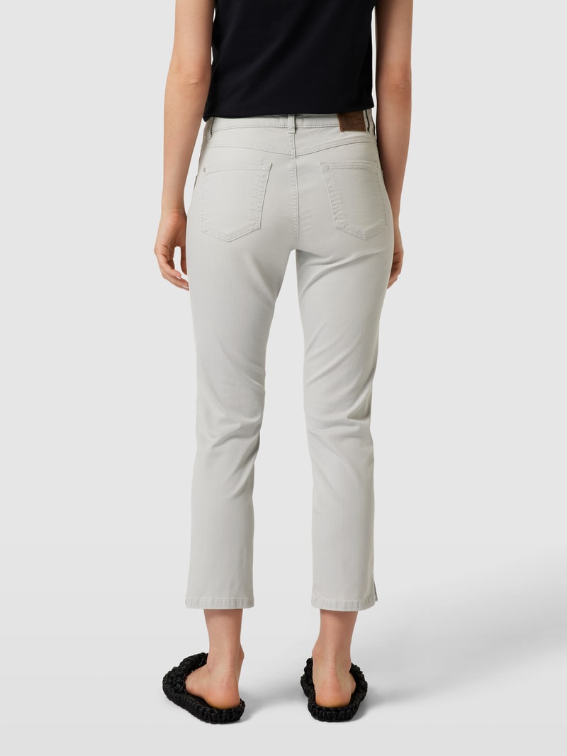 Caprihose mit seitlichen Schlitzen Modell 'Cici' in hellgrau