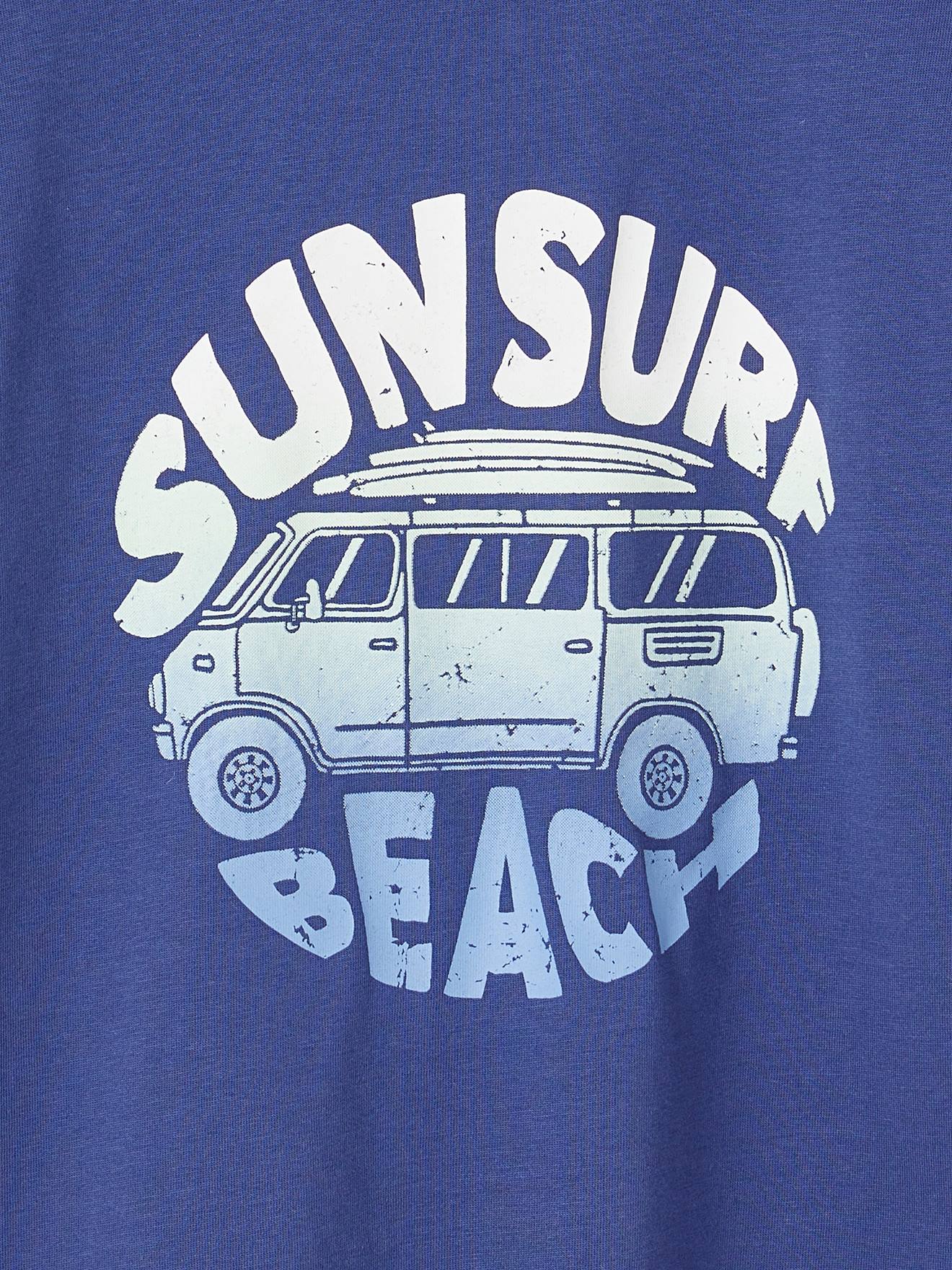 Vertbaudet Jungen T-Shirt mit Urlaubsmotiv - mandarine