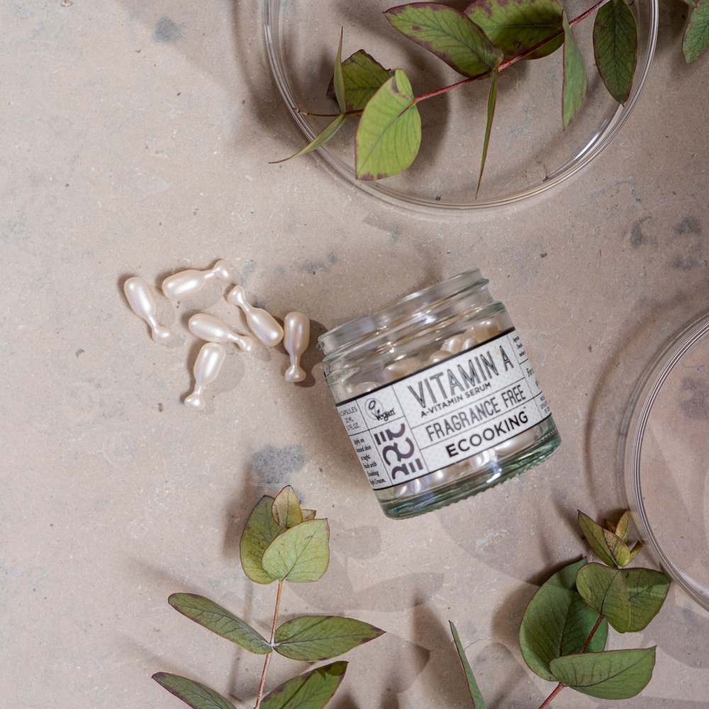 ecooking Vitamin A Serum in capsules Sérum pour le visage en capsules, à base de Vitamine A. Sans Parfum.