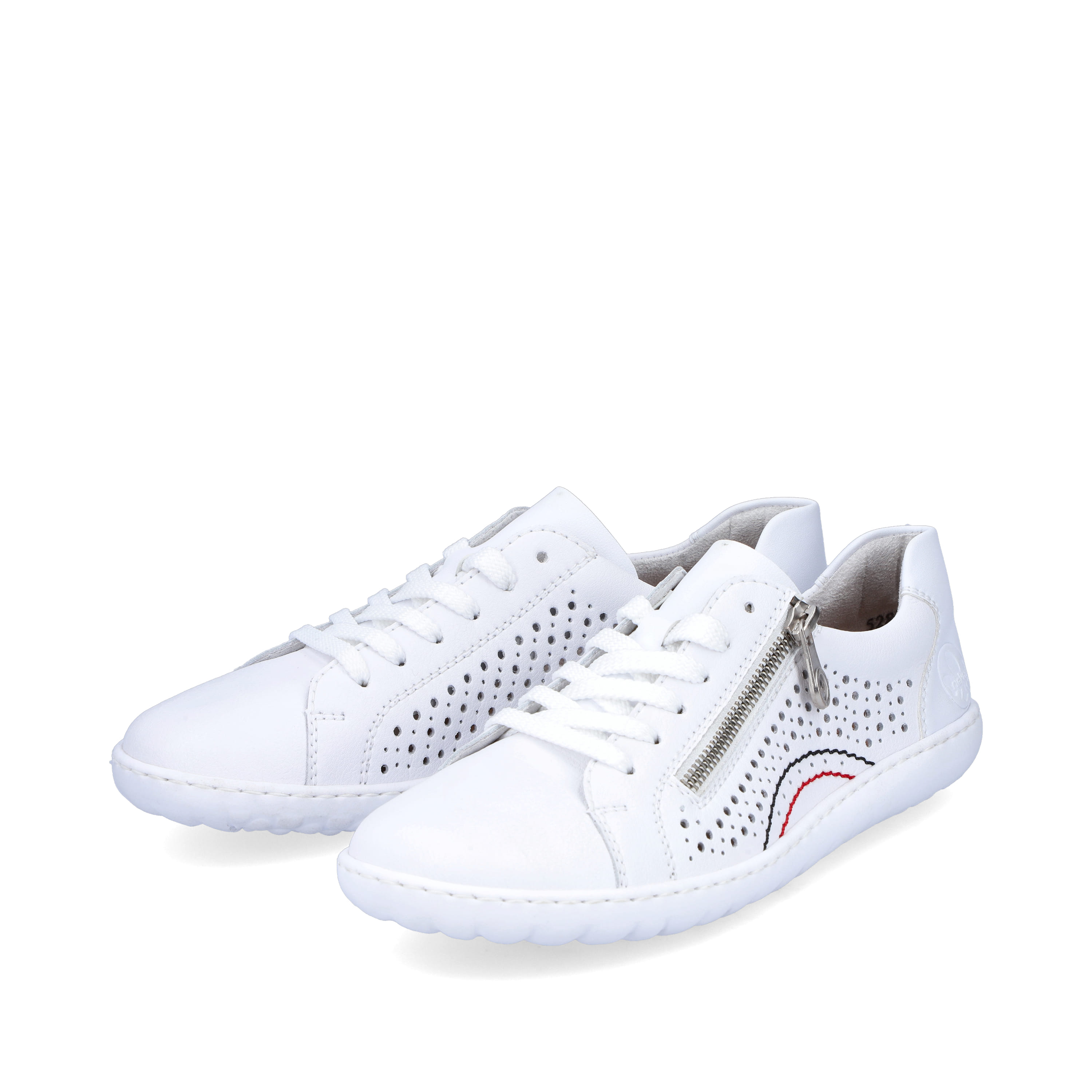 Rieker Damen Schnürschuhe perlweiß