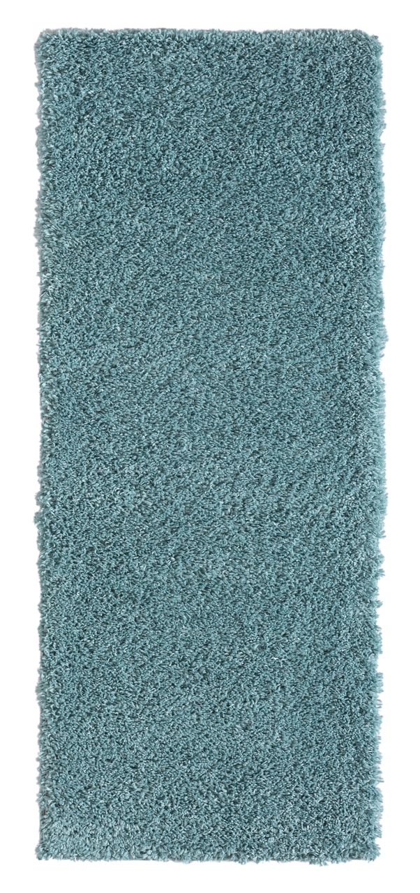 MyFlair Teppich Elodie, 80cm x 200cm, Farbe Hellblau, rechteckig, Florhöhe 37mm