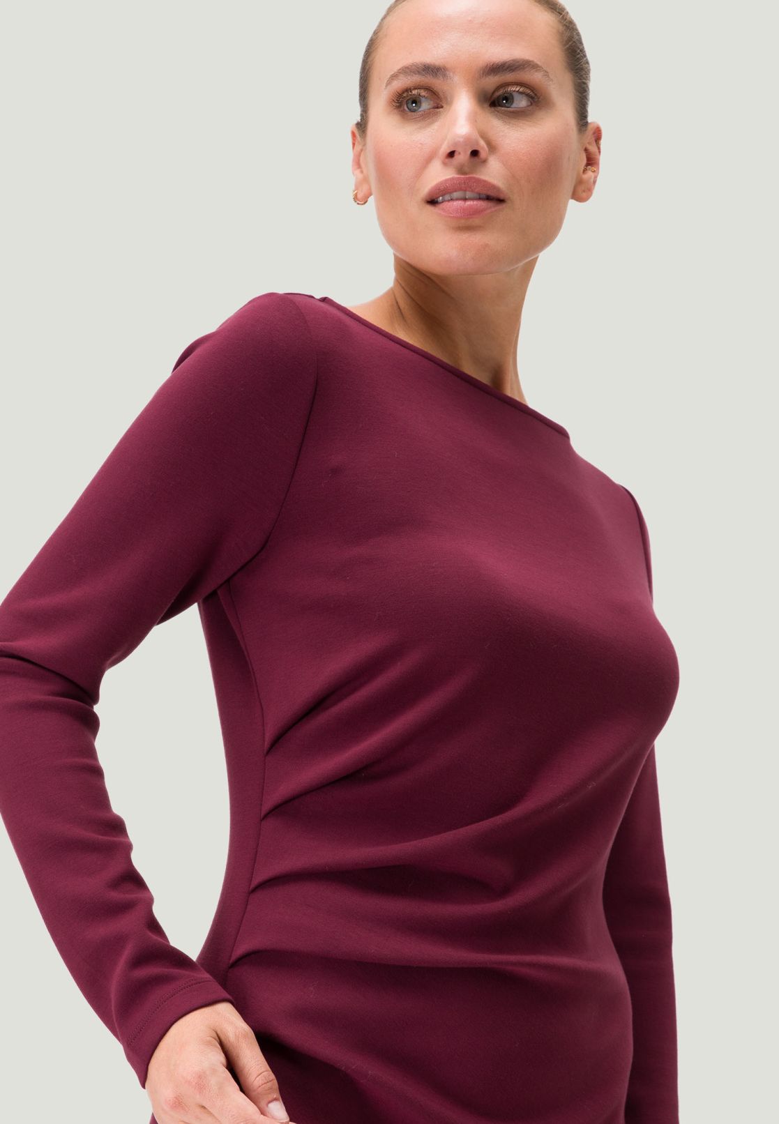 Sweatkleid mit Raffungen