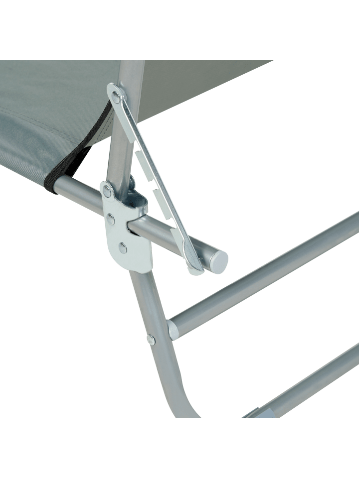 Beliani Gartenliege FOLIGNO in Grau/Silber - (W) 58 x (H) 24 x (L) 205 cm günstig kaufen onesize