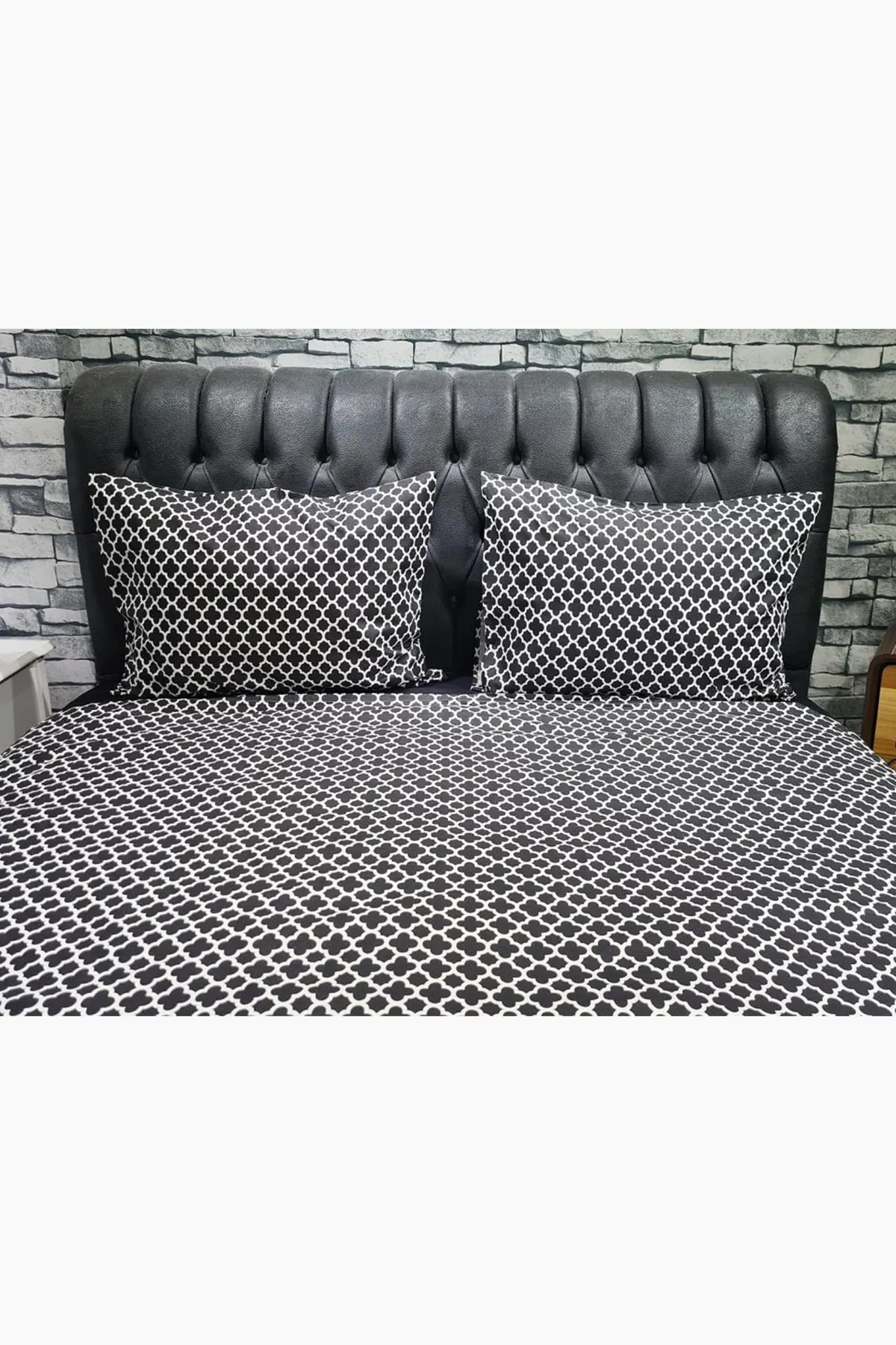 Çeyiz Diyarı  Doppelbett-Bettbezug-Set, Schwarz