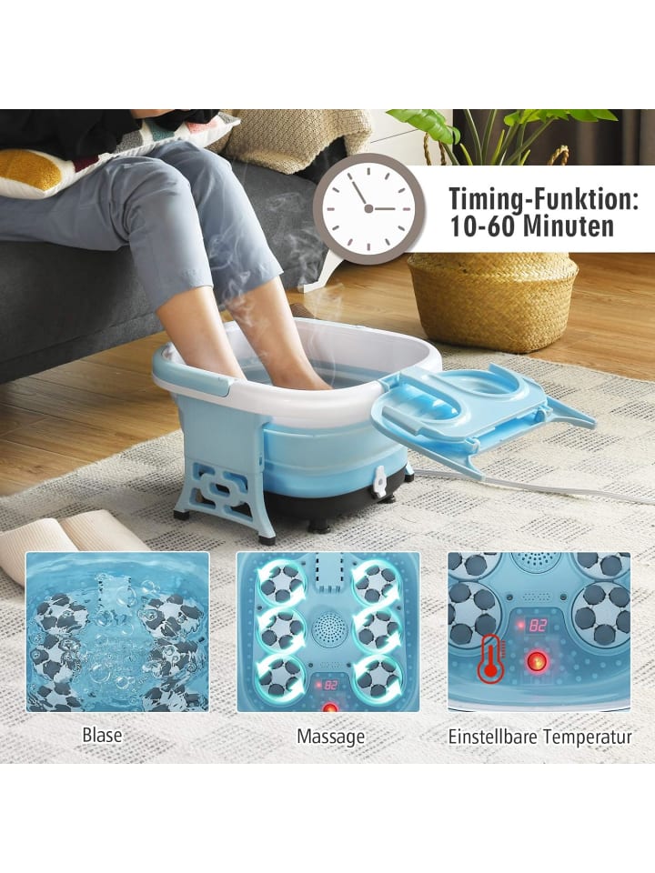COSTWAY Fußbad Massagegerät in Blau günstig kaufen 40 cm