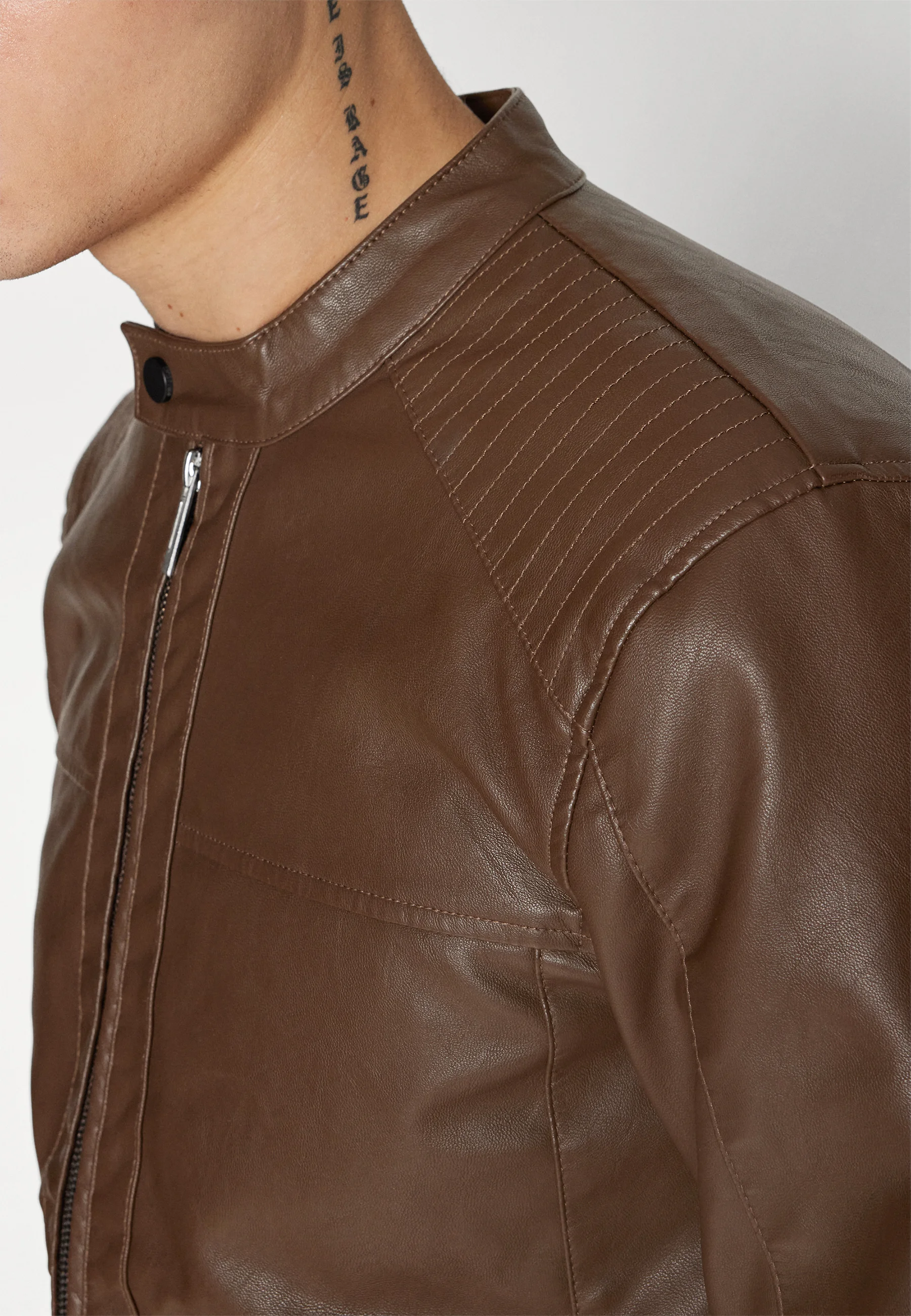 Only & Sons ONSMIKE RACER JACKET - Chaqueta de piel sintética