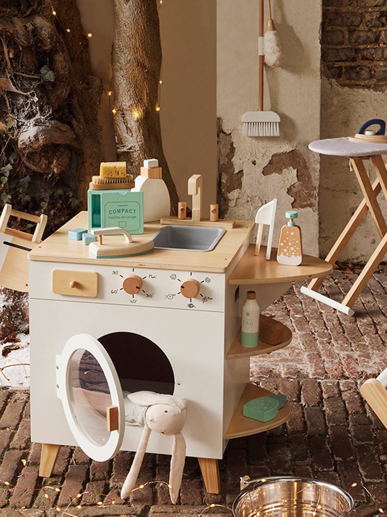 Kit produits ménagers en bois FSC® blanc