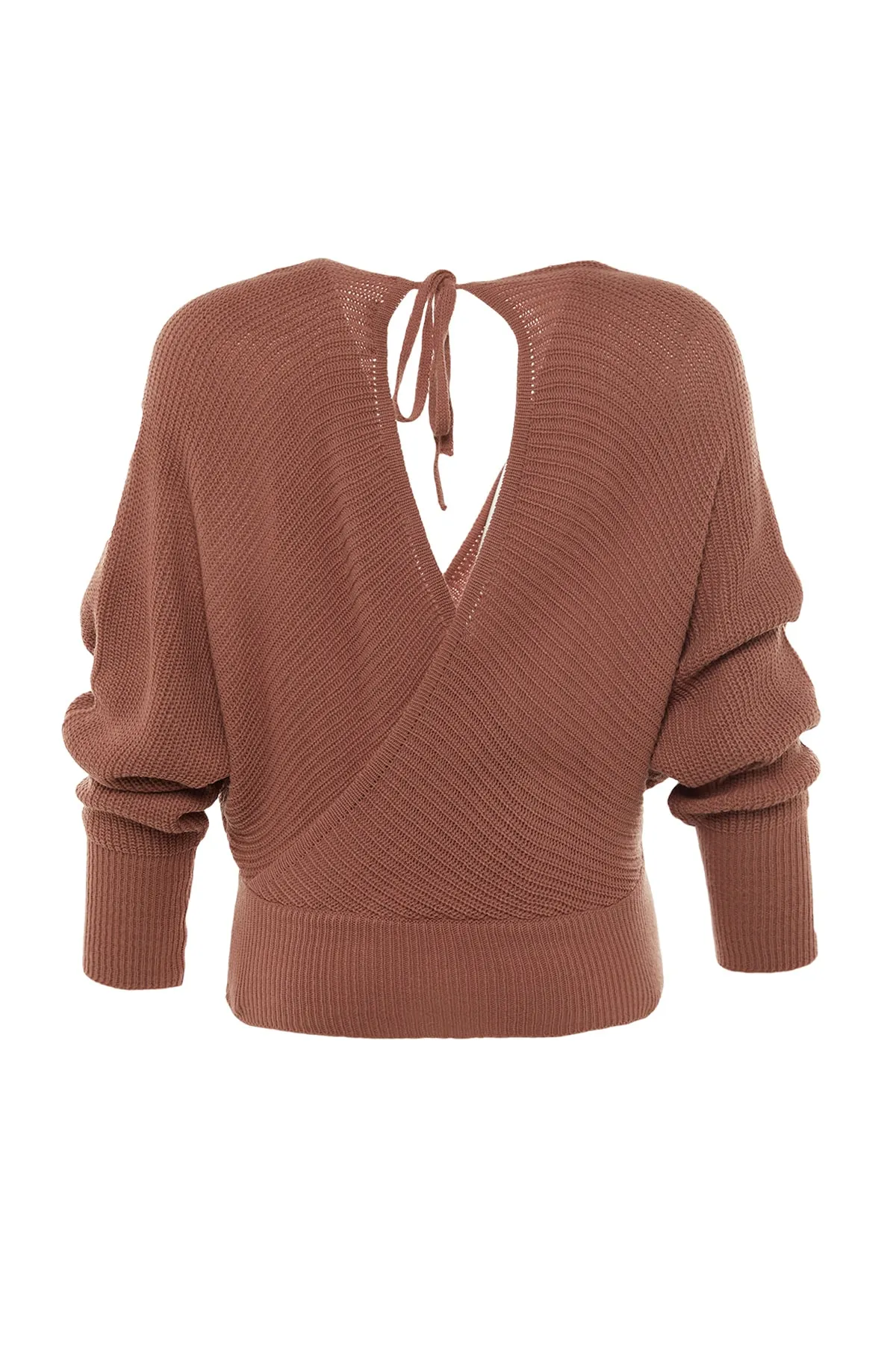 Trendyol Collection  Zweireihiger Strickpullover mit getrockneter Rose TWOAW21KZ1277
