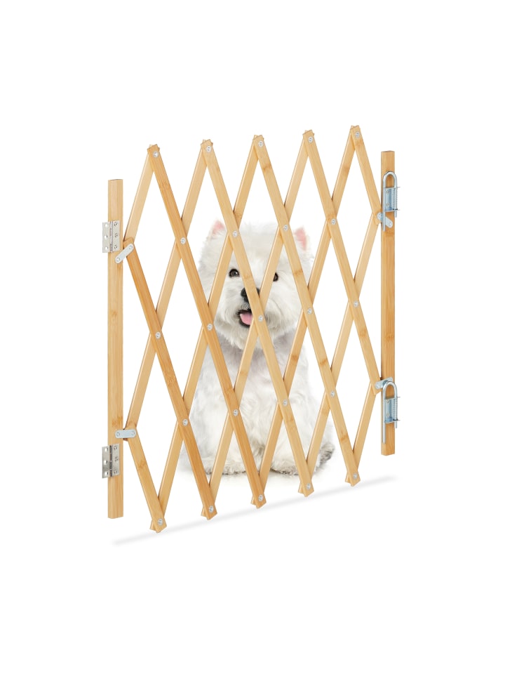 relaxdays Hundeabsperrgitter in Natur - (B)96 x (H)48,5 cm günstig kaufen onesize
