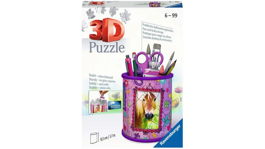 Ravensburger Puzzle - 3D Puzzle-Organizer - Utensilo Pferde