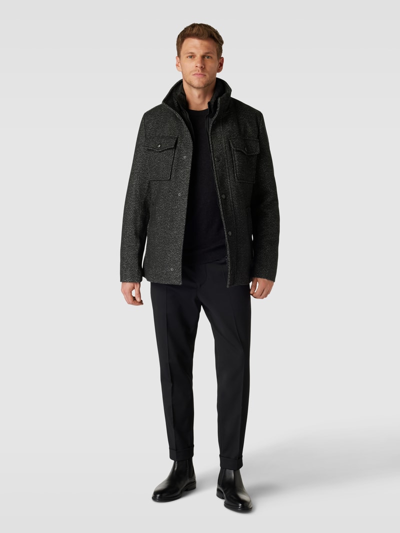 Jacke mit Stehkragen in anthrazit