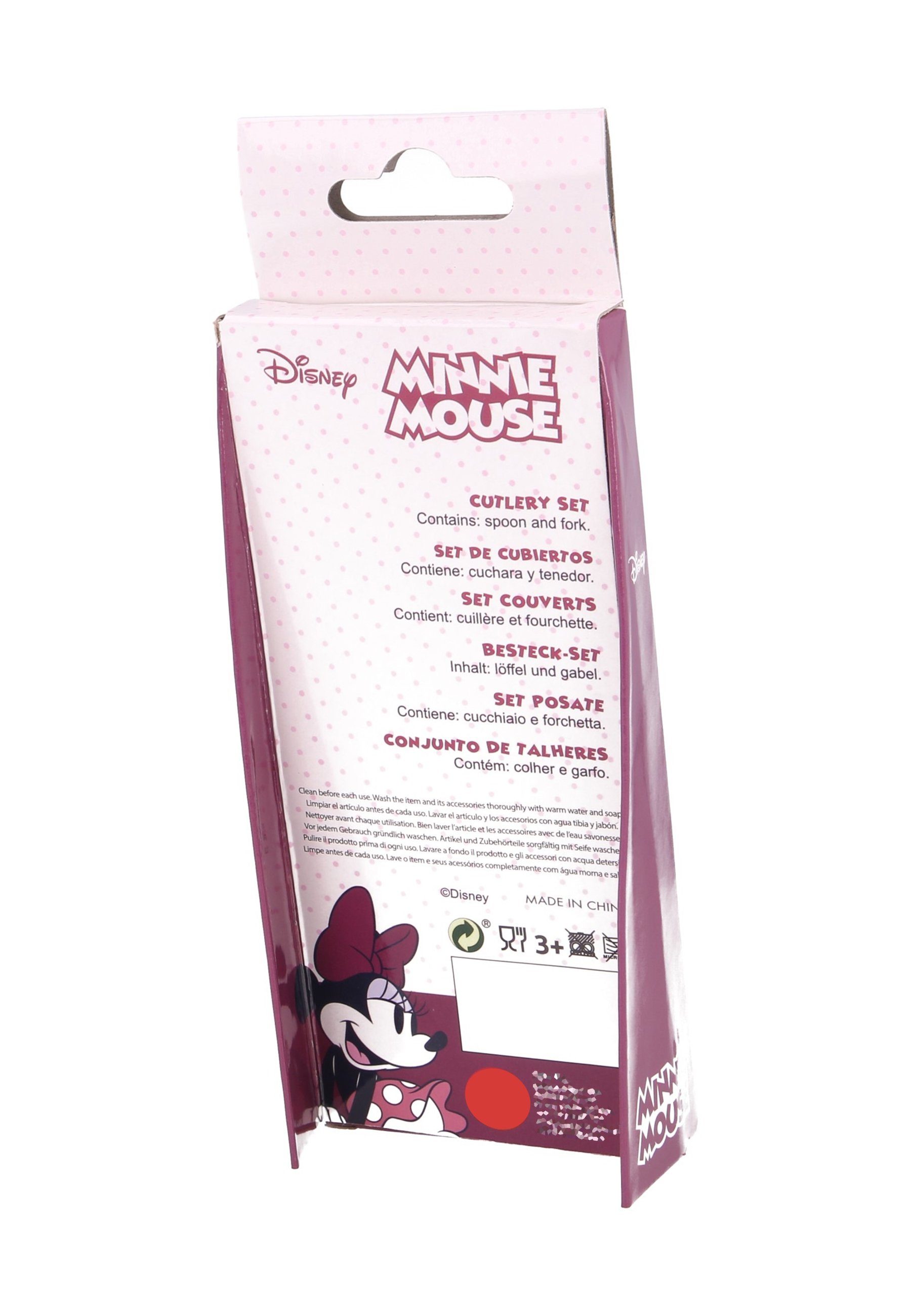 Minnie Mouse Kinderbesteck Minnie Mouse Besteck Set Gabel und Löffel, Mini Maus