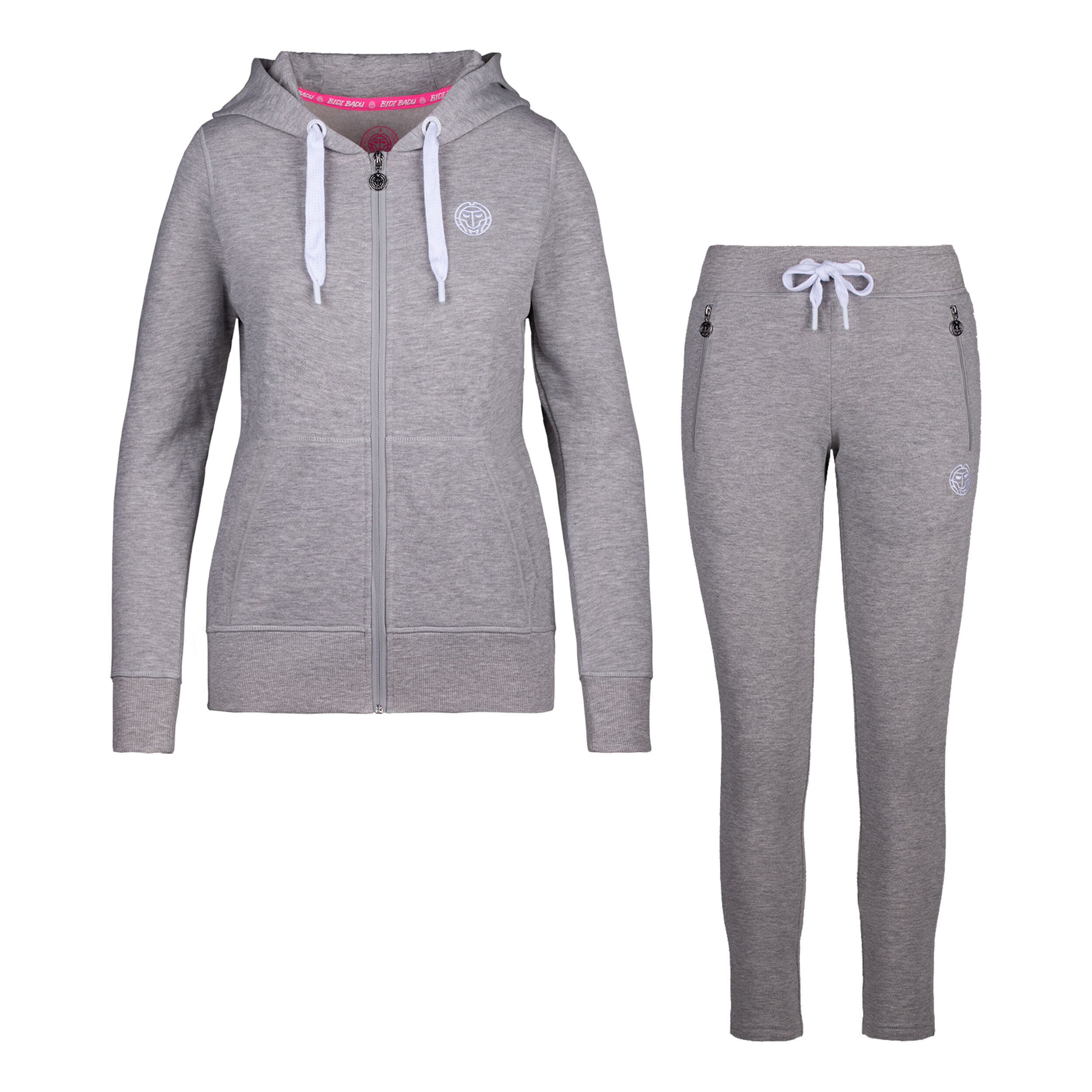 Dalila Basic Trainingsanzug Damen - Hellgrau, Weiß