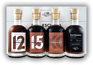 Ron Esclavo Geschenkbox 4x0,2 Liter 12Y./15Y./XO/XO Cask Ron Esclavo Geschenkbox 4x0,2 Liter 12Y./15Y./XO/XO Cask  0,8	 Liter - Vol 46,25%