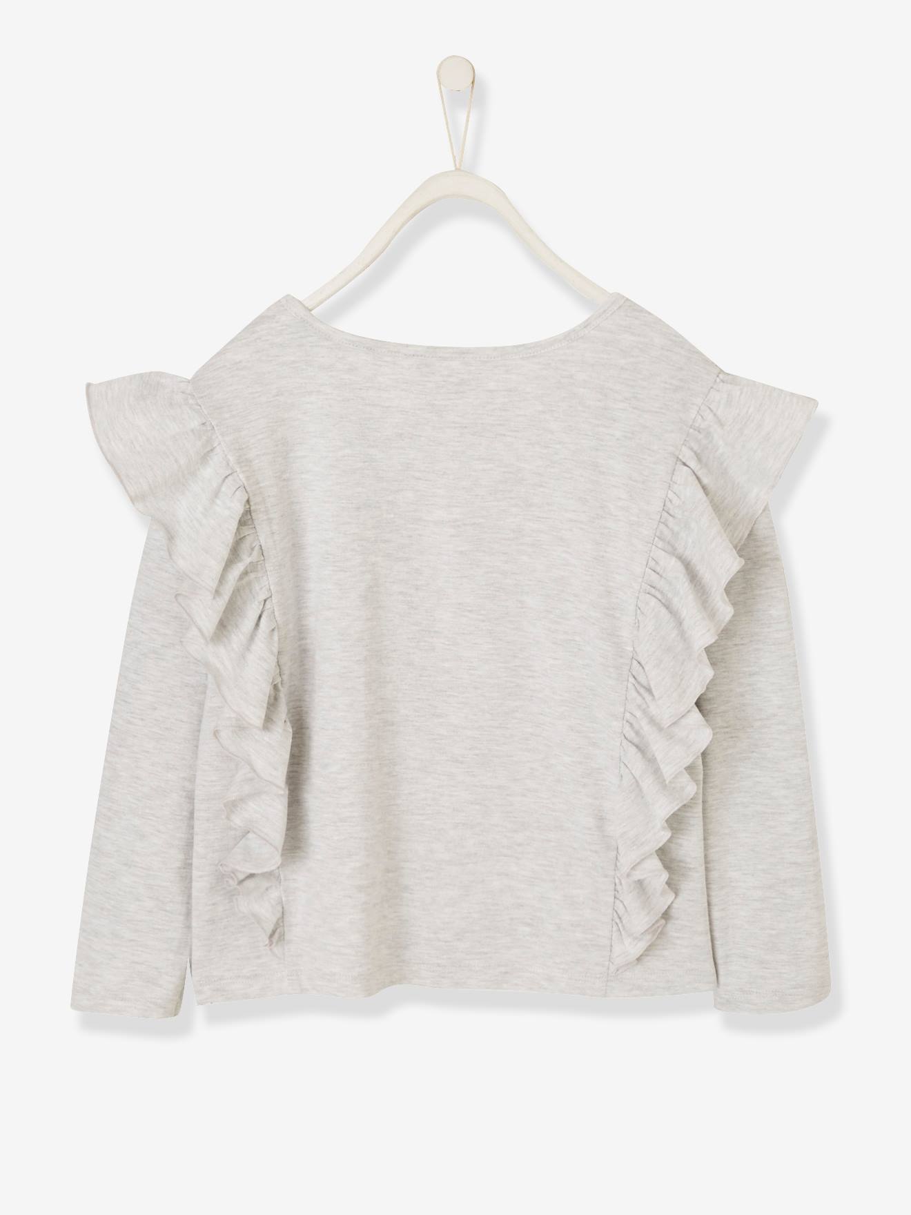 T-shirt fille manches longues My Little Pony® à paillettes gris chiné