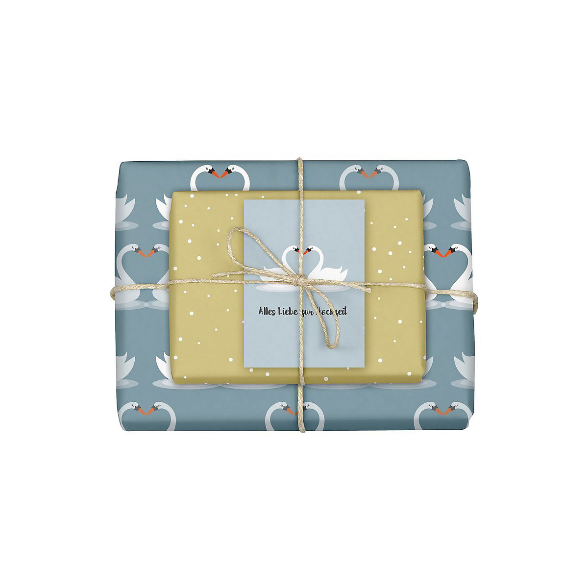Geschenkpapier-Set: Hochzeit