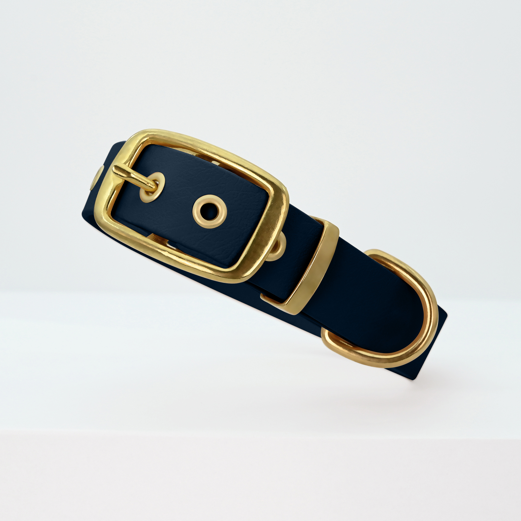 THE DOG IDEA Hundehalsbänder THE DOG IDEA Biothane Halsband Gold Navy XXL
