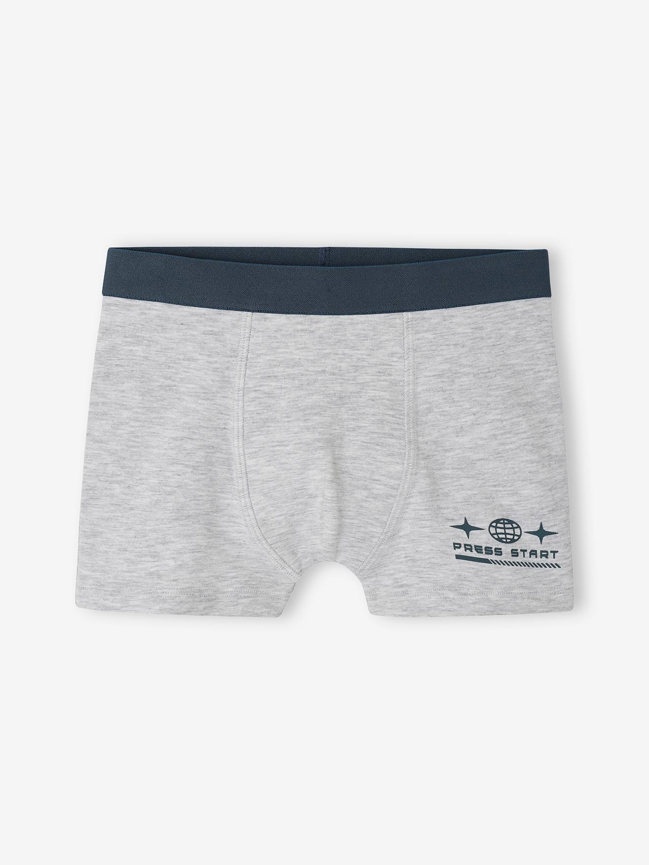Vertbaudet 4er-Pack Jungen Boxershorts mit Bio-Baumwolle, Gaming - tinte