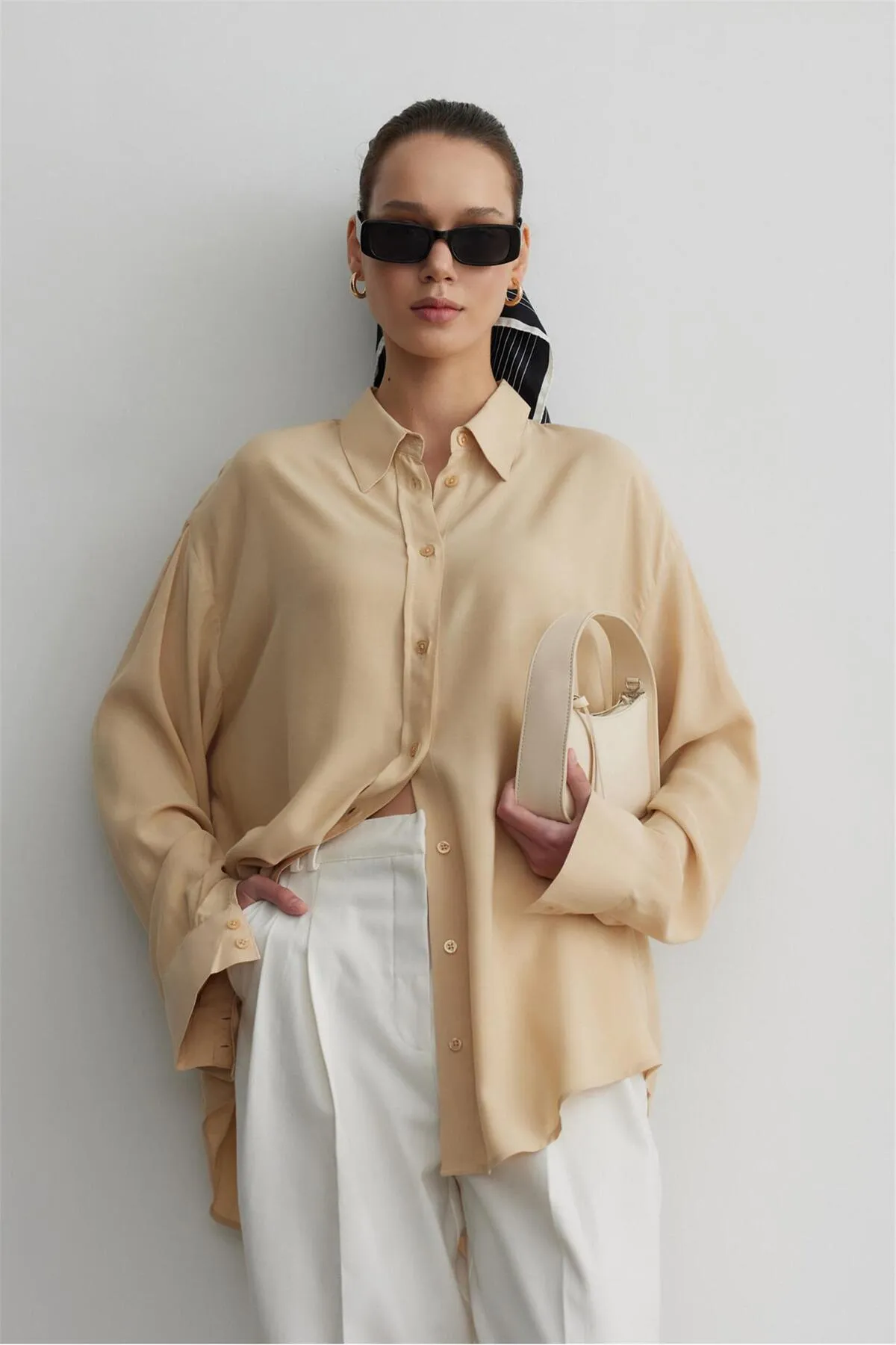 Suud Collection  Hemd - Braun - Oversized