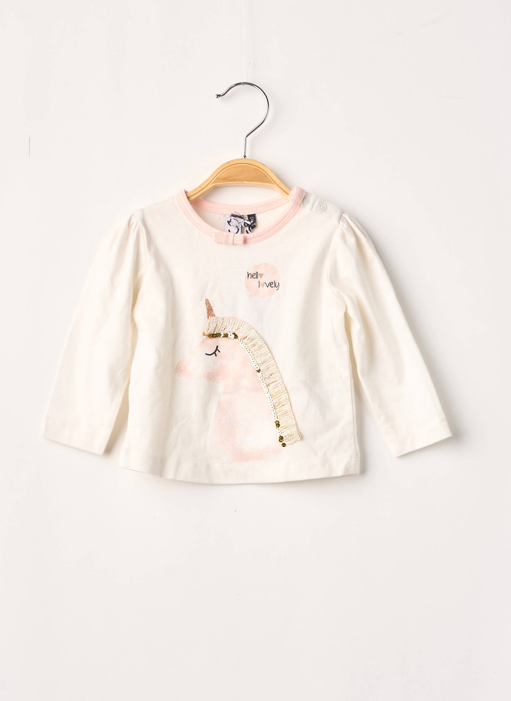 3 Pommes Tshirts Fille couleur beige