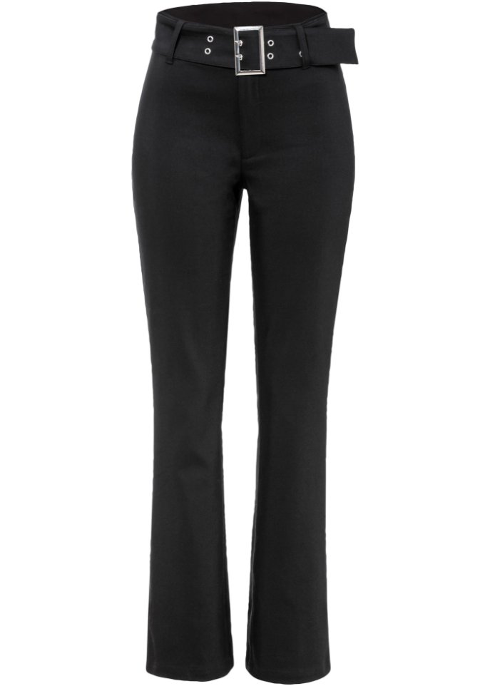 Stretch-Hose mit Gürteldetails