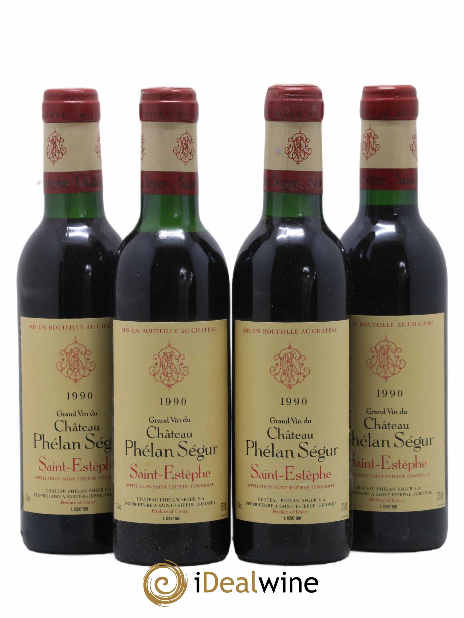Château Phélan Ségur  1990 - Lot de 24 Demi-bouteilles